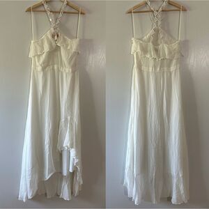 Leifsdottir Anthropologie Womens Ardastra Gauze Shell Collar Maxi‎ Dress Size 10